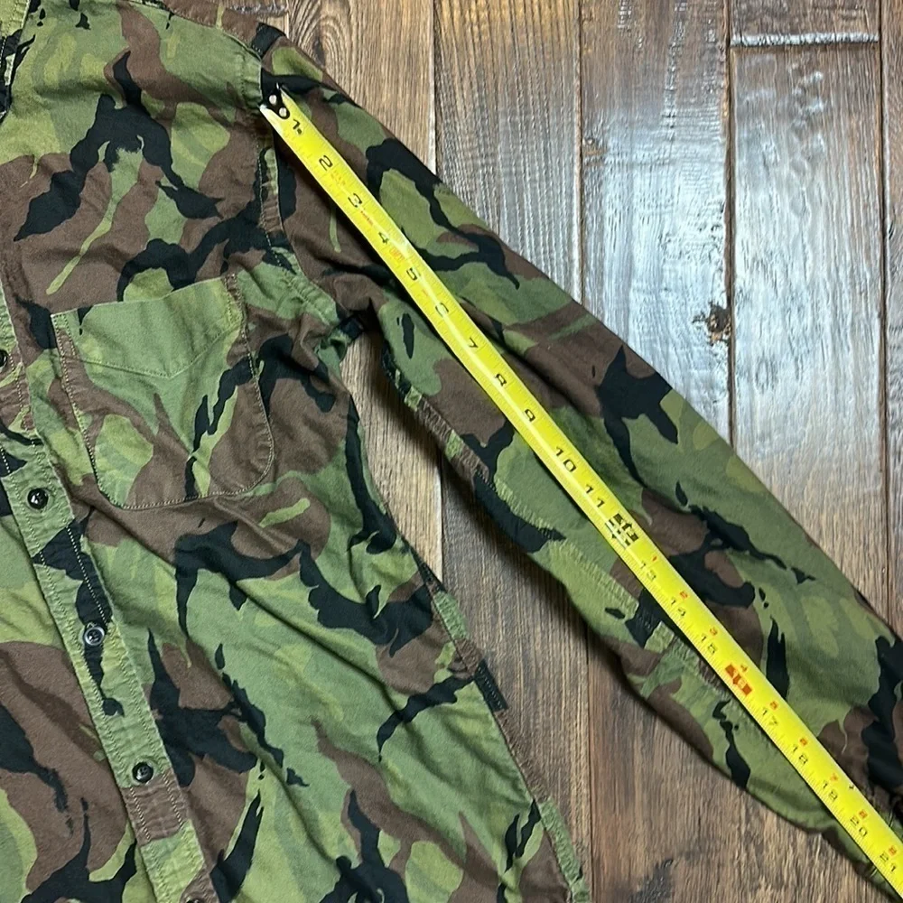 J. Crew Mens Camo Slim Fit Button Down Long Sleeve Shirt Size S